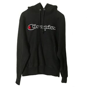 Champion Men's Black Hoodie Size S
